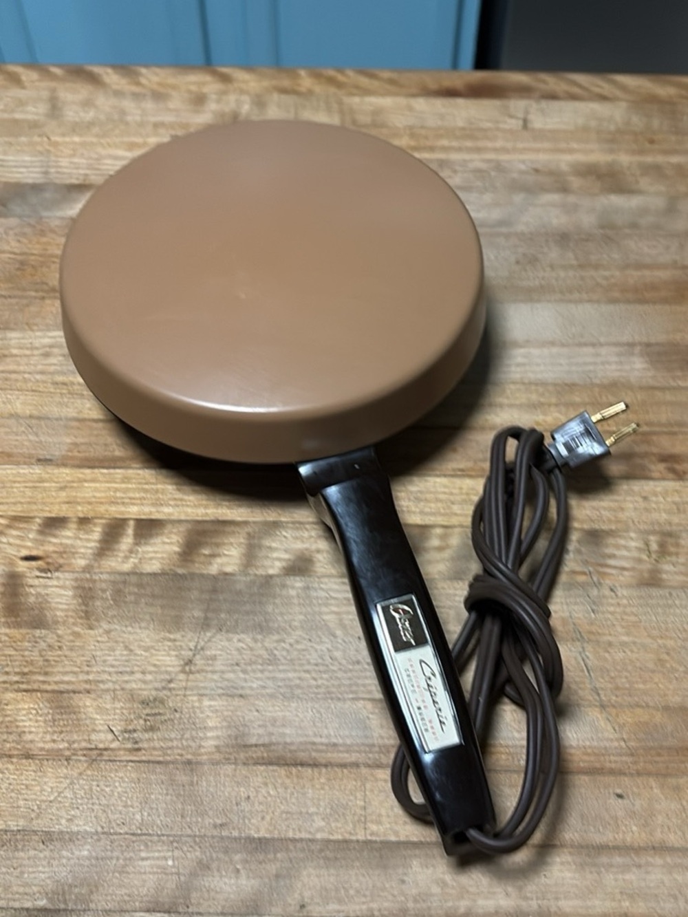 Oster Brown and Silver Crepe Maker griddle with Handle